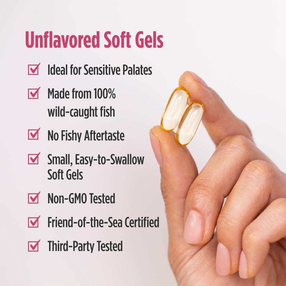 imageNordic Naturals Prenatal DHA Strawberry 120 Soft Gels 830 mg Omega3 400 IU Vitamin D3 Supports Brain Development in Babies During Pregnancy amp Lactation NonGMO 60 ServingsUnflavored