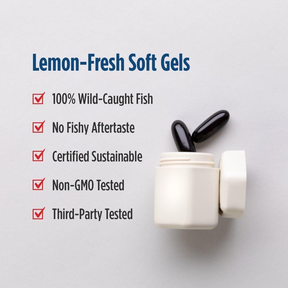 imageNordic Naturals Ultimate Omega CoQ10 Lemon 90 Soft Gels 1280 mg Omega3 100 mg CoQ10 Heart Health Cellular Energy Antioxidant Support NonGMO 45 Servings90 Count Pack of 1