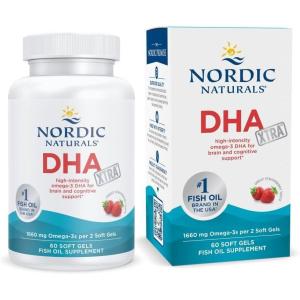 Nordic Naturals DHA Xtra, Strawberry – 90 Soft Gels – 1660 mg Omega-3 – High-Intensity DHA Formula for Brain & Nervous System Support – Non-GMO – 45 Servings(Strawberry)