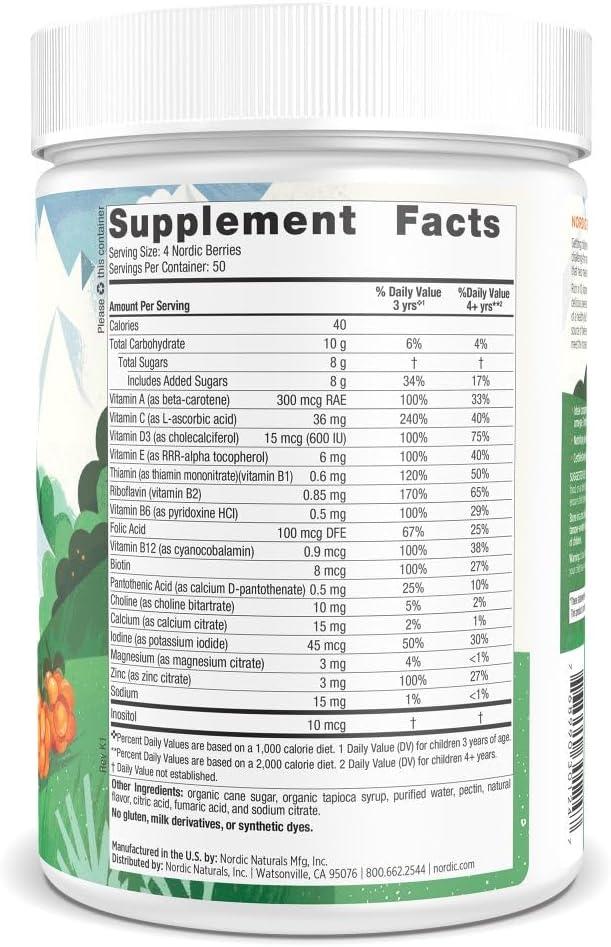 imageNordic Naturals Nordic Berries Citrus 200 Gummy Berries GreatTasting Multivitamin for Ages 2 Growth Development Optimal Wellness NonGMO Vegetarian 50 Servings200 Count Pack of 1