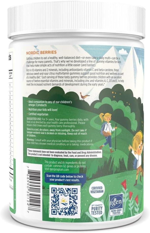 imageNordic Naturals Nordic Berries Citrus 200 Gummy Berries GreatTasting Multivitamin for Ages 2 Growth Development Optimal Wellness NonGMO Vegetarian 50 Servings200 Count Pack of 1