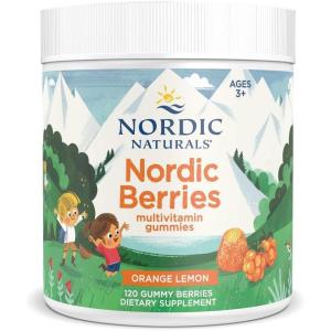 Nordic Naturals Nordic Berries, Citrus – 200 Gummy Berries – Great-Tasting Multivitamin for Ages 2+ – Growth, Development, Optimal Wellness – Non-GMO, Vegetarian – 50 Servings(120 Count (Pack of 1))