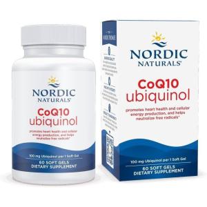 Nordic Naturals Nordic CoQ10 Ubiquinol – 60 Mini Soft Gels – 100 mg Coenzyme Q10 (CoQ10) Ubiquinol – Heart & Brain Health, Cellular Energy Production, Antioxidant Support – Non-GMO – 60 Servings