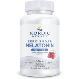 Nordic Naturals Zero Sugar Melatonin Gummies, Raspberry – 60 Gummies – 1.5 mg Melatonin – Great Taste – Restful Sleep, Antioxidant Support – Non-GMO, Vegan – 60 Servings(120 Count (Pack of 1))