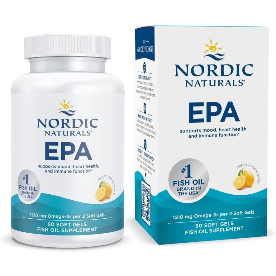 imageNordic Naturals EPA Lemon  60 Soft Gels  1210 mg Omega3  HighIntensity EPA Formula for Positive Mood Heart Health amp Healthy Immunity  30 Servings