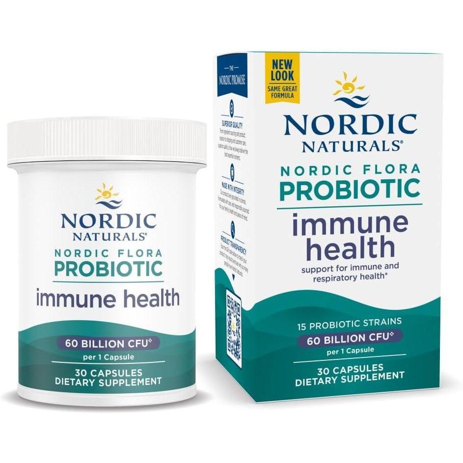 imageNordic Naturals Nordic Flora Probiotic Womens Balance  30 Capsules  12 Probiotic Strains with 60 Billion Cultures  Intestinal Support Vaginal Health  Vegan  30 ServingsImmune Health