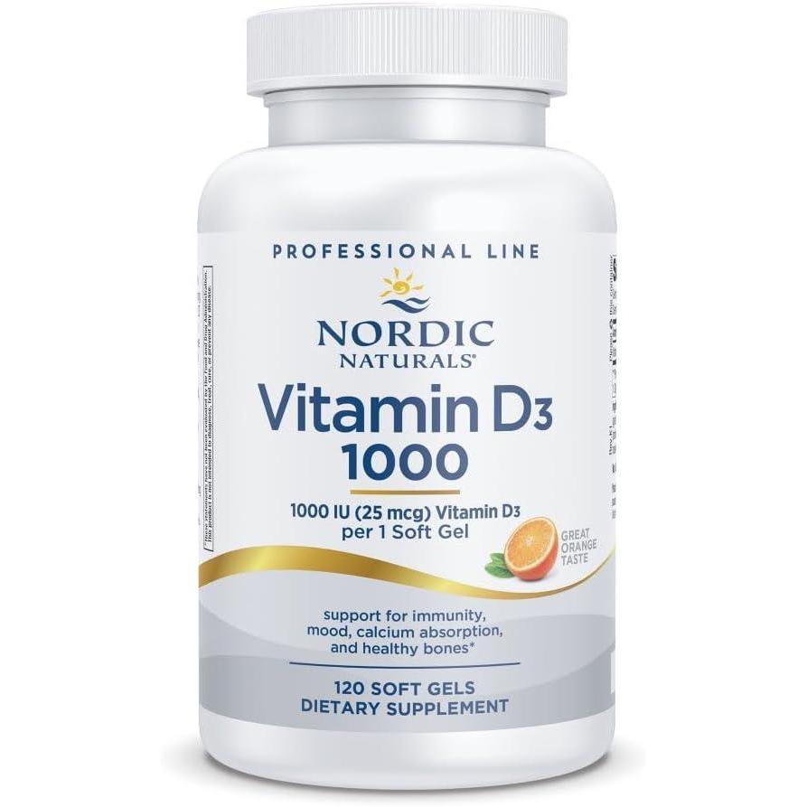 imageNordic Naturals Pro Vitamin D3 5000 Orange  120 Mini Soft Gels  5000 IU Vitamin D3  Supports Healthy Bones Mood amp Immune System Function  NonGMO  120 Servings1000 IU