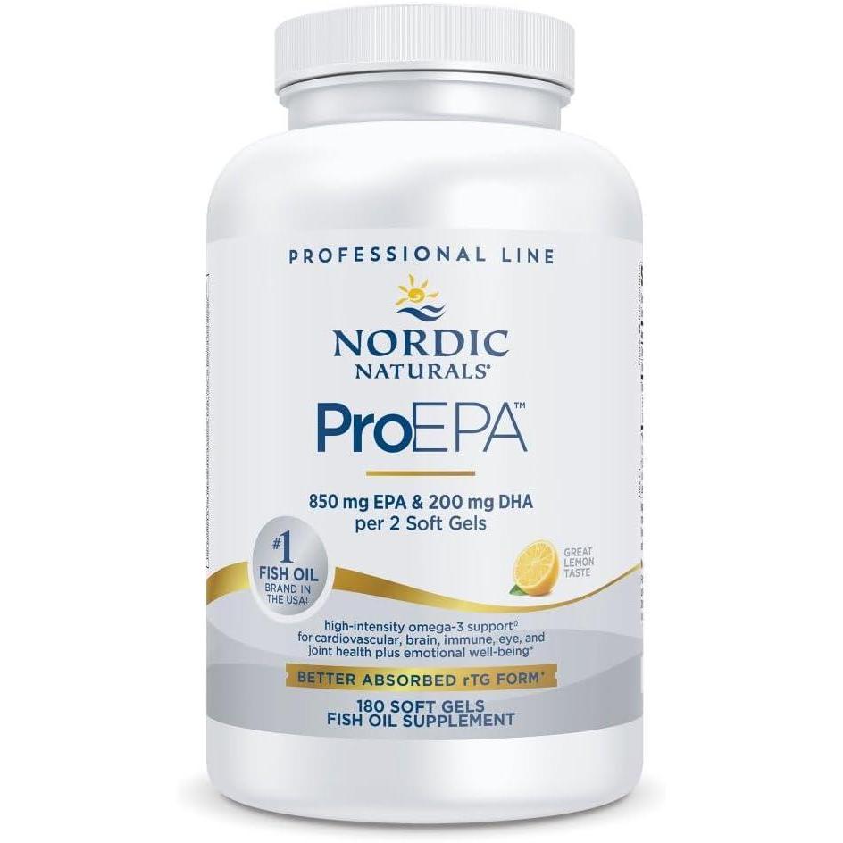 imageNordic Naturals ProEPA Lemon  180 Soft Gels  1210 mg Omega3  HighIntensity EPA Formula for Healthy Mood Heart Health amp Cellular Function  NonGMO  90 Servings180 Count Pack of 1