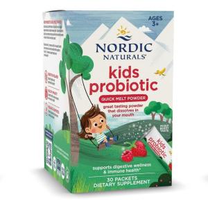 Nordic Naturals Kids Probiotic Quick Melt Powder, Mixed Berry – 30 Packets – 3 Billion CFU – Digestive Wellness, Immune Support – Non-GMO, Vegan – 30 Servings