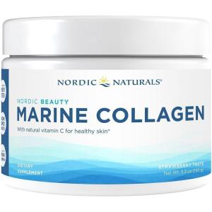 Nordic Naturals Nordic Beauty Marine Collagen Powder, Strawberry – 5.29 Ounces – Collagen Powder Supplement for Healthy Skin, Joints, and Bones, Vitamin C for Antioxidant Support – 30 Servings