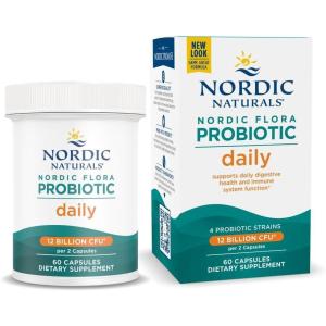 Nordic Naturals Nordic Flora Probiotic Comfort – 30 Capsules – 13 Probiotic Strains w/ 15 Billion Cultures – Supports Regularity & Digestive Comfort, Alleviates Bloating – Non-GMO, Vegan – 30 Servings(Daily)