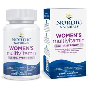 Nordic Naturals Women’s Multivitamin Extra Strength – Skin, Hair, Energy, & Bone Support – Immunity Supplement – 20 Essential Nutrients – 60 Tablets – 30 Servings
