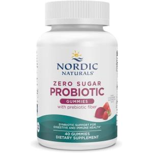 Nordic Naturals Zero Sugar Probiotic Gummies – Strawberry Watermelon Flavor – 40 Gummies – Supports Digestive Wellness & Immune Health – Non-GMO – Third Party Tested – Vegan – 20 Servings