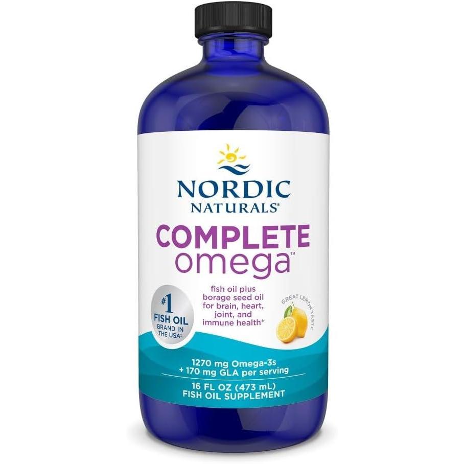 imageNordic Naturals Complete Omega Lemon Flavor  16 oz  1270 mg Omega3  EPA amp DHA with Added GLA  Healthy Skin Cognition Positive Mood  NonGMO  96 Servings16 Fl Oz Pack of 1