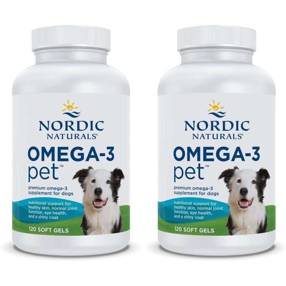 imageNordic Naturals Omega3 Pet Unflavored  90 Soft Gels  320 mg Omega3 Per Soft Gel  Fish Oil for Dogs with EPA amp DHA  Promotes Heart Skin Coat amp Immune Health120 Count Pack of 2