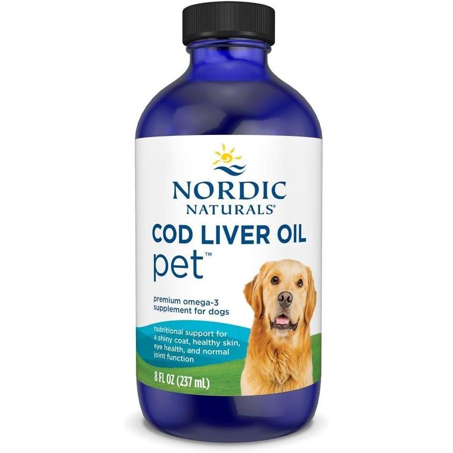 imageNordic Naturals Pet Cod Liver Oil Unflavored  16 oz  1048 mg Omega3 Per Teaspoon  Fish Oil for Dogs with EPA amp DHA  Promotes Skin Coat amp Immune Health8 Ounces Pack of 1