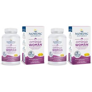 Nordic Naturals Omega Woman, Lemon – 120 Soft Gels – 500 mg Omega-3 + 800 mg Evening Primrose Oil – Healthy Skin & Optimal Wellness – Non-GMO – 60 Servings(120 Count (Pack of 2))
