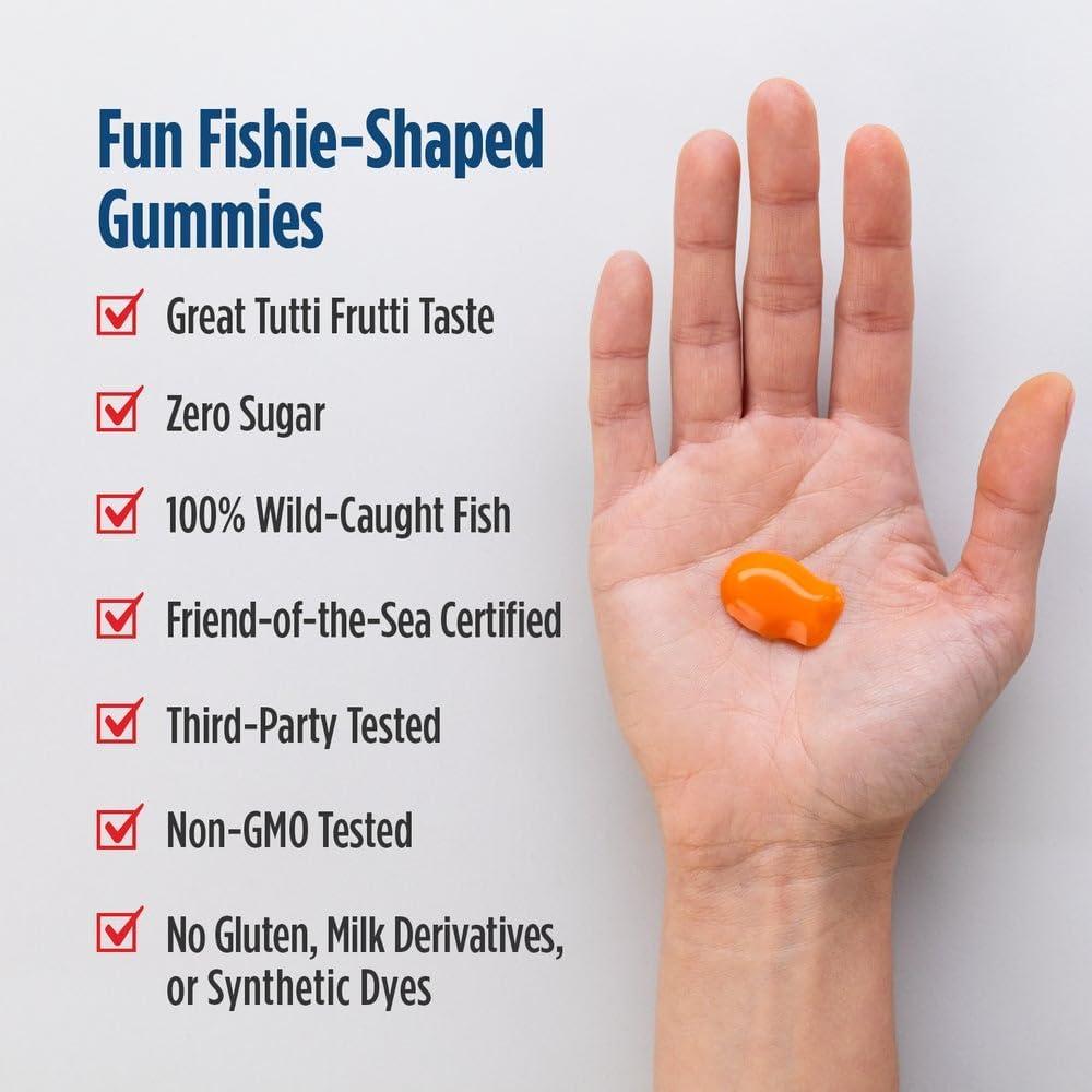 imageNordic Naturals Nordic Omega3 Fishies Tutti Frutti 36 Fishies 300 mg Total Omega3s with EPA amp DHA Healthy Brain Mood Vision amp Immune System NonGMO 36 ServingsStandard Packaging