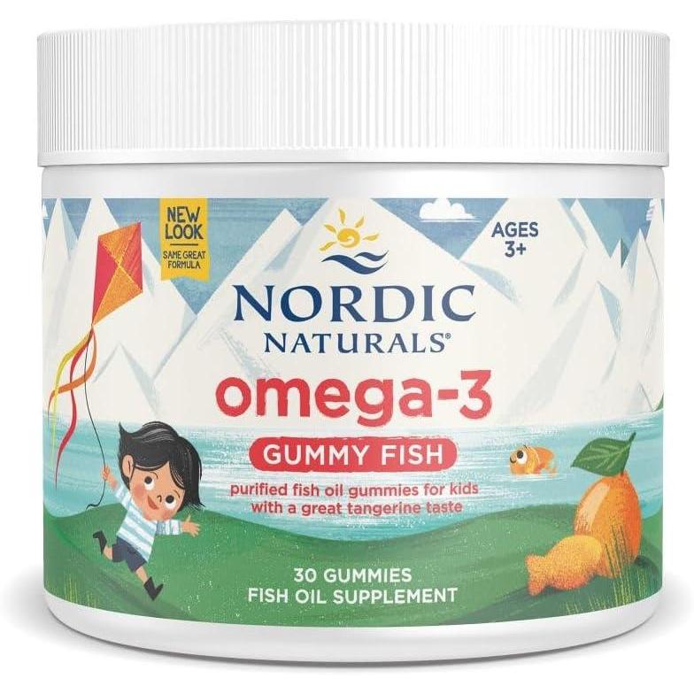 imageNordic Naturals Nordic Omega3 Gummy Fish Tangerine  30 Gummy Fish  124 mg Total Omega3s with EPA amp DHA  NonGMO  30 ServingsStandard Packaging