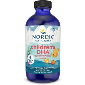 Nordic Naturals Children’s DHA, Strawberry – 4 oz for Kids- 530 mg Omega-3 with EPA & DHA – Brain Development & Function – Non-GMO – 48 Servings(Orange)