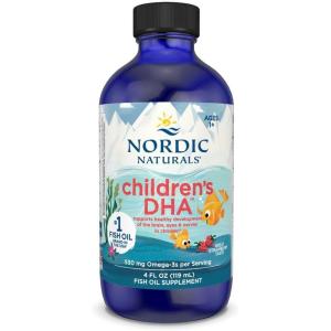 Nordic Naturals Children’s DHA, Strawberry – 4 oz for Kids- 530 mg Omega-3 with EPA & DHA – Brain Development & Function – Non-GMO – 48 Servings(Strawberry)