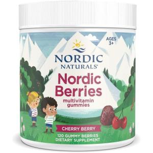 Nordic Naturals Nordic Berries, Cherry Berry – 120 Gummy Berries – Great-Tasting Multivitamin for Ages 2+ – Growth, Development, Optimal Wellness – Non-GMO, Vegetarian – 30 Servings