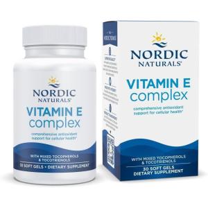 Nordic Naturals Vitamin E Complex, Unflavored – 30 Soft Gels – 6 Forms of Vitamin E for Antioxidant Support – Cellular Protection – Non-GMO – 30 Servings(30 Count (Pack of 1))