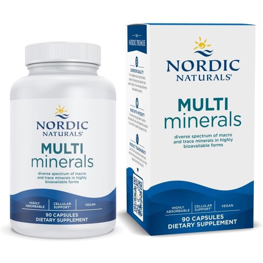 imageNordic Naturals Multi Minerals Unflavored  90 Capsules  11 Essential Minerals  Optimal Health amp Wellness  Certified Vegan  NonGMO  30 Servings
