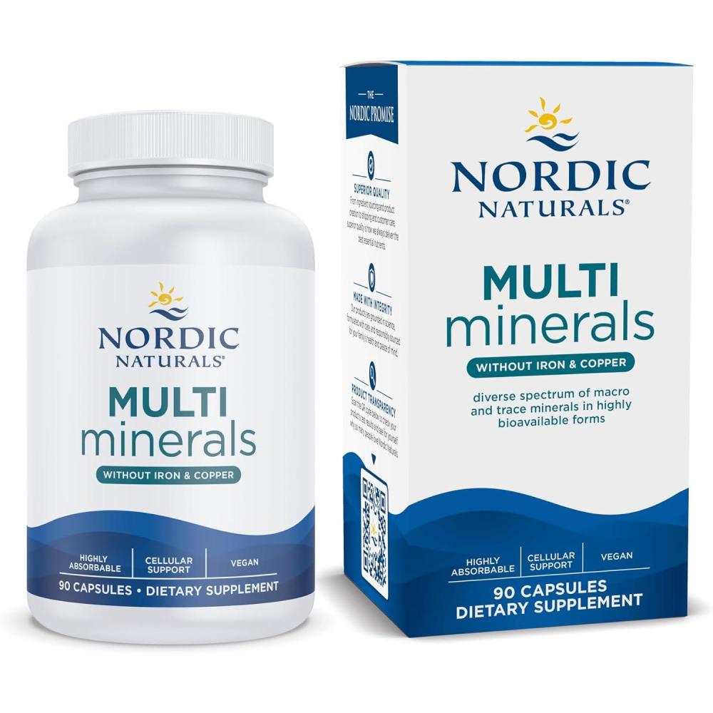 imageNordic Naturals Multi Minerals Without Iron amp Copper Unflavored  90 Capsules  9 Essential Minerals to Support Cellular Health  Optimal Health amp Wellness  Certified Vegan  NonGMO  30 Servings