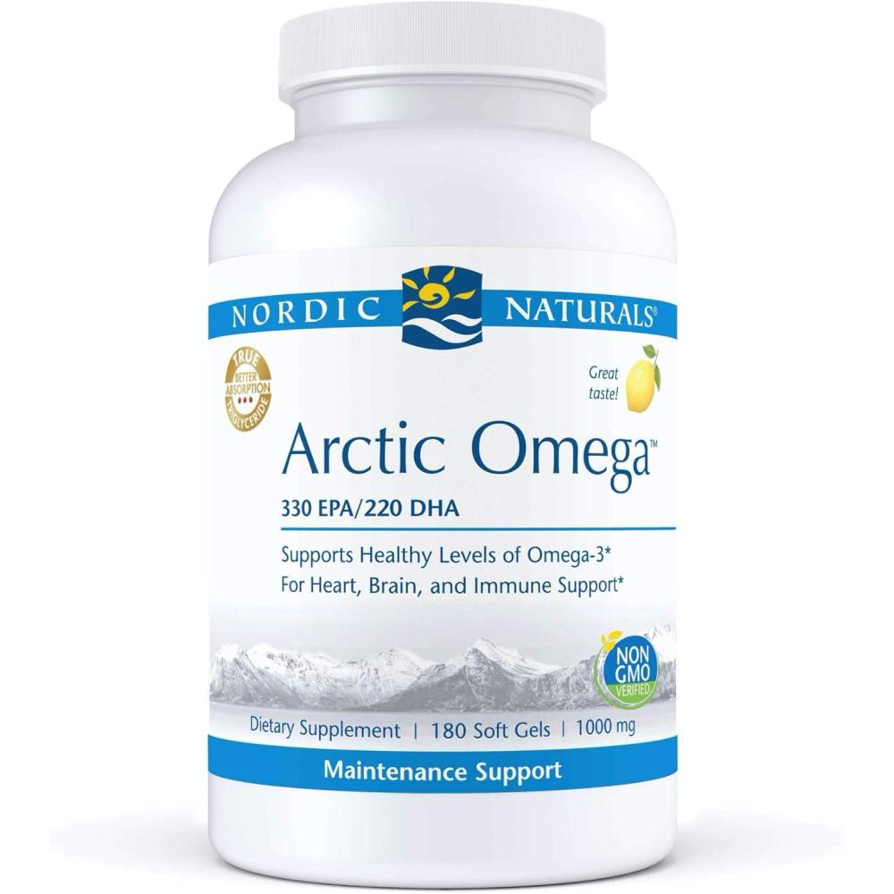 imageNordic Naturals Pro Arctic Omega Fish Oil 330 mg EPA 220 mg DHA Helps Maintain Healthy Omega3 Levels for Heart Brain and Immune Support 180 Soft Gels