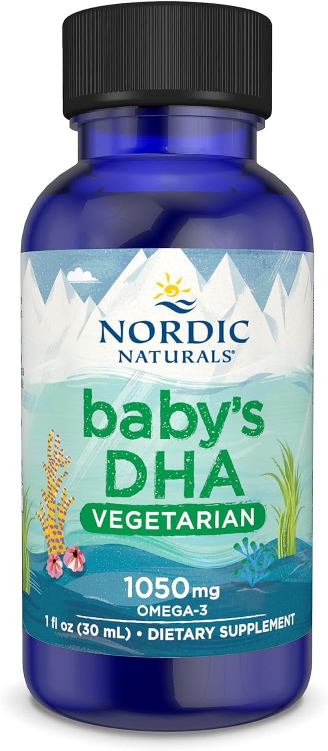 imageNordic Naturals Babys DHA Vegetarian Unflavored 1050 mg PlantBased Omega31 oz Supports Brain amp Vision Development in Babies NonGMO Vegan 15 Servings