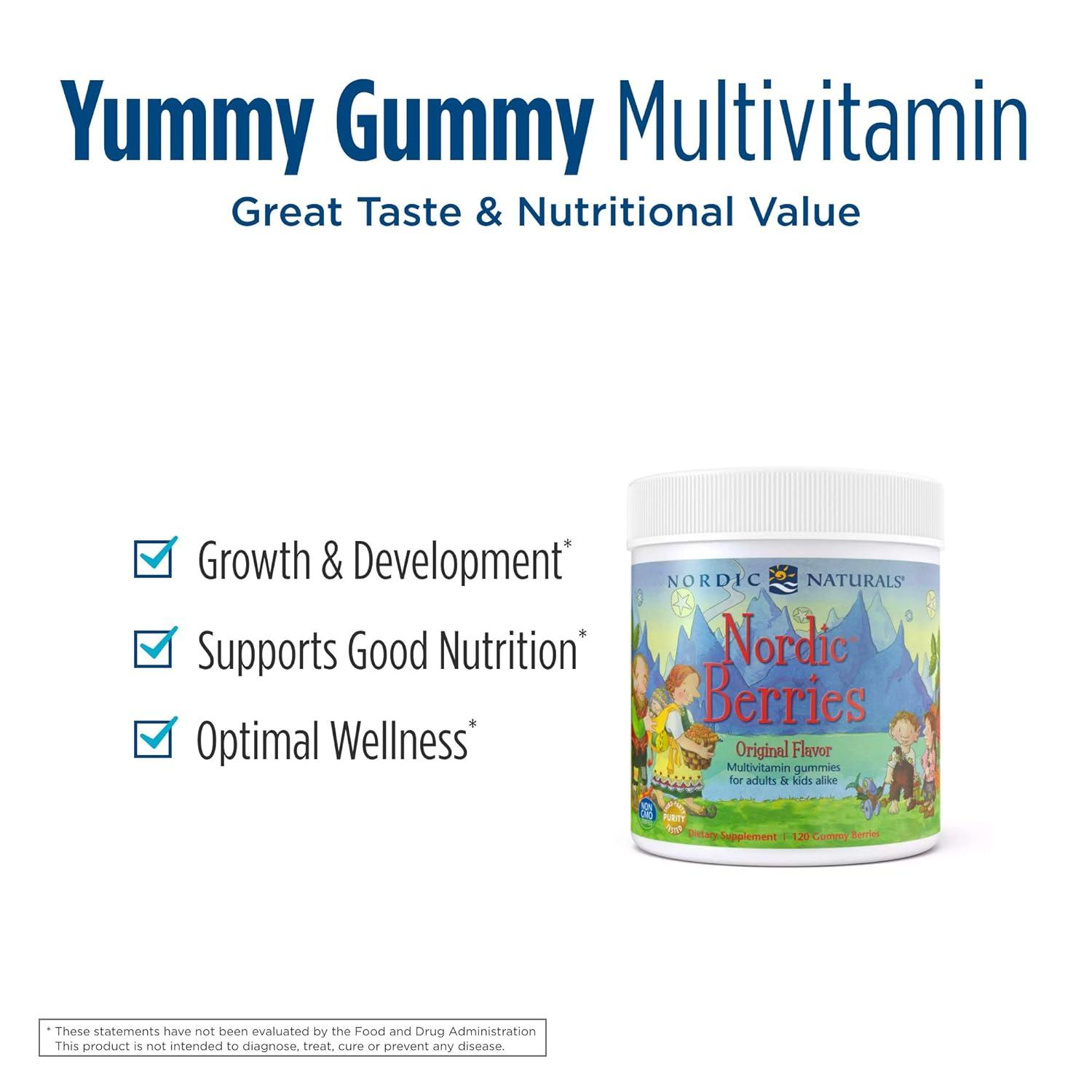 imageNordic Naturals Nordic Berries 3 Gram Gummy Berries 120 Count