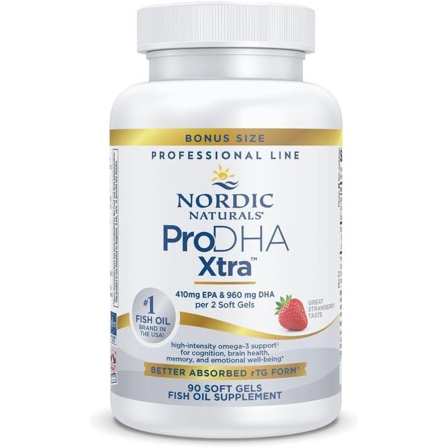imageNordic Naturals ProDHA 1000 Strawberry  60 Soft Gels  1660 mg Omega3  HighIntensity DHA Formula for Neurological Health Mood amp Memory  NonGMO  30 Servings90 Count Pack of 1