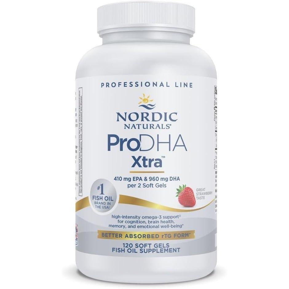 imageNordic Naturals ProDHA 1000 Strawberry  60 Soft Gels  1660 mg Omega3  HighIntensity DHA Formula for Neurological Health Mood amp Memory  NonGMO  30 Servings120 Count Pack of 1
