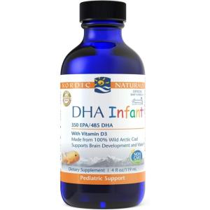 Nordic Naturals DHA Infant, Unflavored – 4 oz – 1050 mg Omega-3 + 300 IU Vitamin D3 – Supports Brain & Vision Development in Babies – Non-GMO – 24 Servings