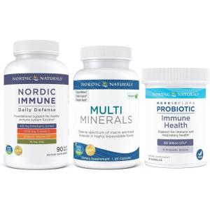 Nordic Naturals Immunity Starter Pack – Nordic Immune Daily Defense, Immune Health Probiotic, Multi Minerals