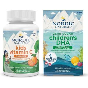 Nordic Naturals Starter Pack – Children’s DHA Veg Gummy Chews and Kids Vitamin C Gummies