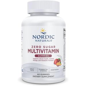 Nordic Naturals Zero Sugar Multi Gummies – Vegetarian Multivitamin Supplement – Passionfruit Mango – 60 Pectin-Based Gummies – 12 Essential Vitamins for Adults – Non-GMO – 30 Servings