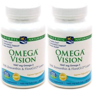 Nordic Naturals Omega Vision, Lemon – 60 Soft Gels – Pack of 2-1460 mg Omega-3 + FloraGLO Lutein & Zeaxanthin – Eye Health, Brain Health, Antioxidant Support – Non-GMO – 60 Total Servings