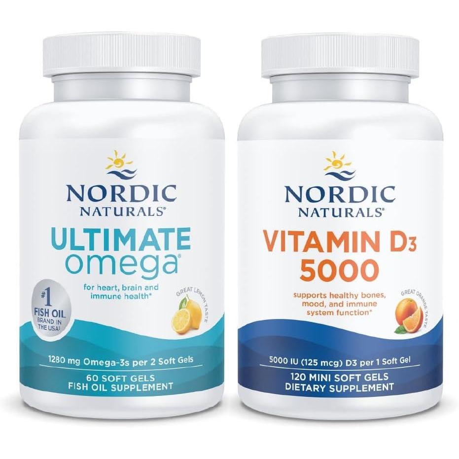 imageNordic Naturals Ultimate Cognitive and Bone Density Pack Ultimate Omega Vitamin D3 1000 Orange