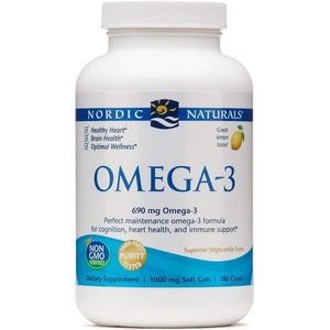 Nordic Naturals Omega-3 Lemon 1,000 mg 180 Softgels