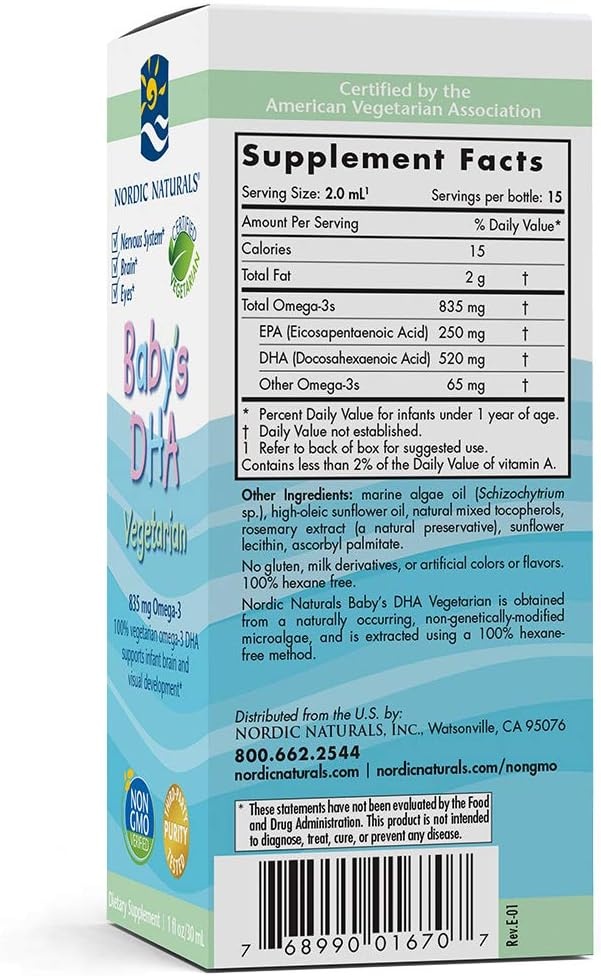 image:imageNordic Naturals Babys DHA Vegetarian Supports Brain and Visual Development 1 OunceStandard Packaging